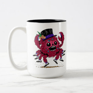 Caneca De Café Em Dois Tons Caranguejo Zumbi de Sapato Macio