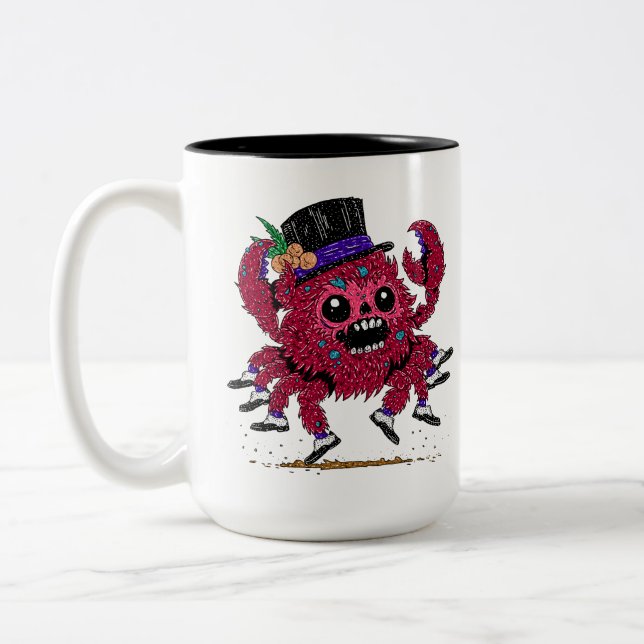 Caneca De Café Em Dois Tons Caranguejo Zumbi de Sapato Macio (Esquerda)