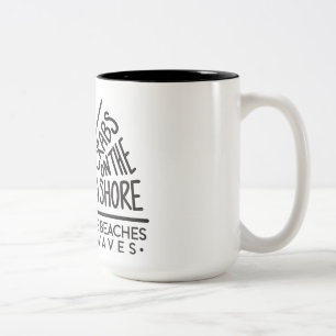Caneca De Café Em Dois Tons Caranguejos na Prata de Café