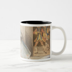 Caneca De Café Em Dois Tons Caráteres de "do tutte do fã Cosi" por Mozart,