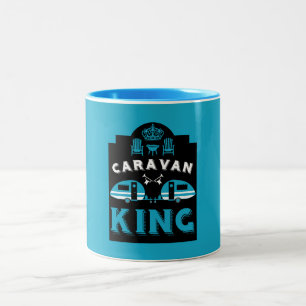 Caneca De Café Em Dois Tons Caravan King Presente Para Campers