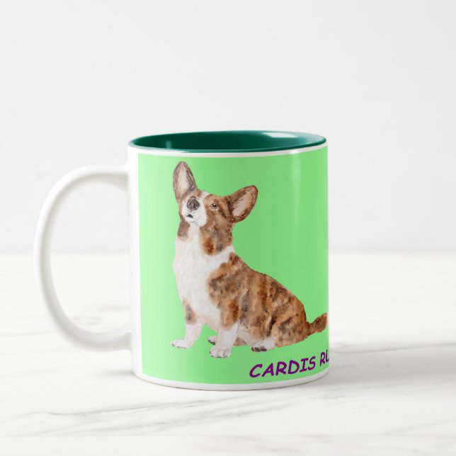 Caneca De Café Em Dois Tons Cardigan corgi  (Esquerda)