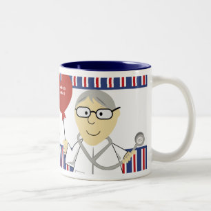 Caneca De Café Em Dois Tons Cardiologista Doutor Gift Coffee Mug