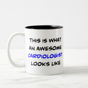Caneca De Café Em Dois Tons cardiologista incrível