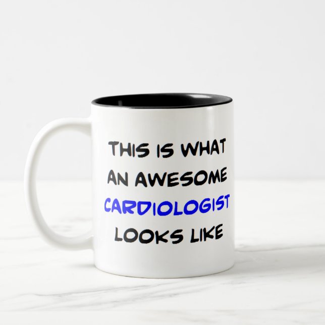 Caneca De Café Em Dois Tons cardiologista, incrível (Esquerda)