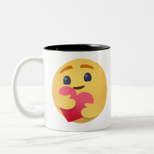 Caneca De Café Em Dois Tons Care Emojis Facebook