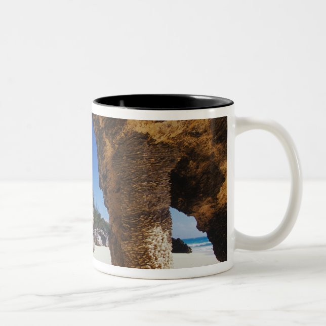 Caneca De Café Em Dois Tons Caribe, Bermudas, Tucker's Town. Natural (Direita)