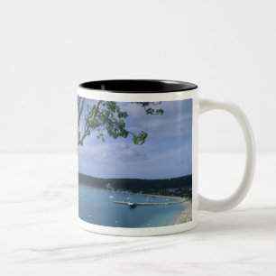 Caneca De Café Em Dois Tons Caribe, Ilha de Anguilla, Porto da Baía da Estrada