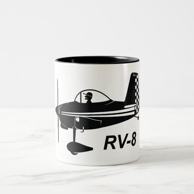 Caneca De Café Em Dois Tons Caricatura das camionetes RV-8 (Centro)