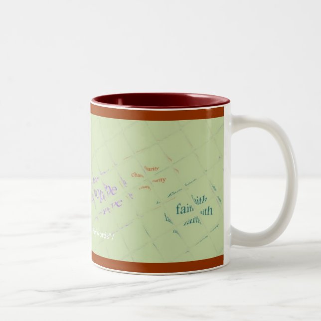 Caneca De Café Em Dois Tons Caridade Faith Hope (Direita)