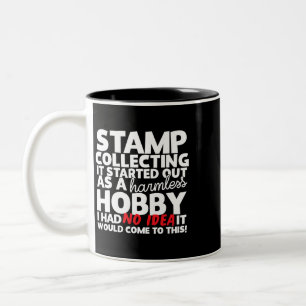 Caneca De Café Em Dois Tons Carimbo Coletando Carimbo Sem Danos