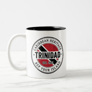 Caneca De Café Em Dois Tons Carimbo de Passaporte de Trinidad Patrimônio Car