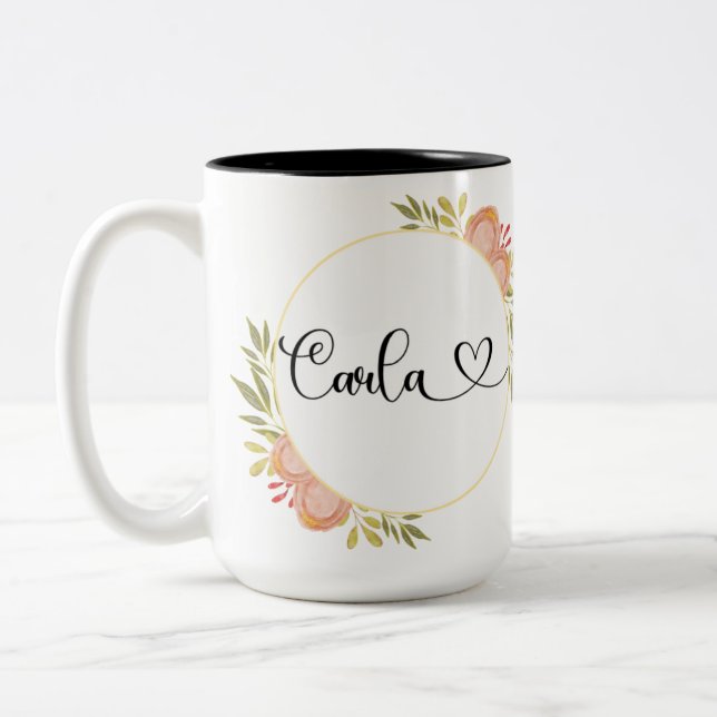 Caneca De Café Em Dois Tons Carla's Mug 15oz (veja mais opções) (Esquerda)