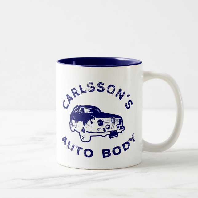 Caneca De Café Em Dois Tons carlsson-auto-body_blue (Direita)