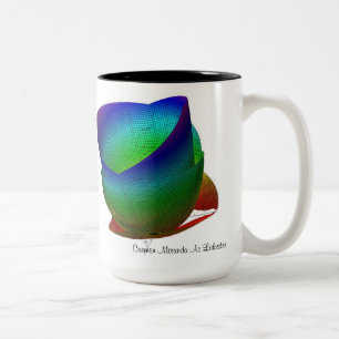 Caneca De Café Em Dois Tons Carmen Miranda como a lagosta