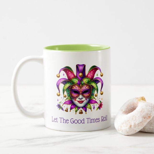Caneca De Café Em Dois Tons Carnaval  (Com Donut)