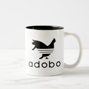 Caneca De Café Em Dois Tons Carne de porco da galinha do Adobo
