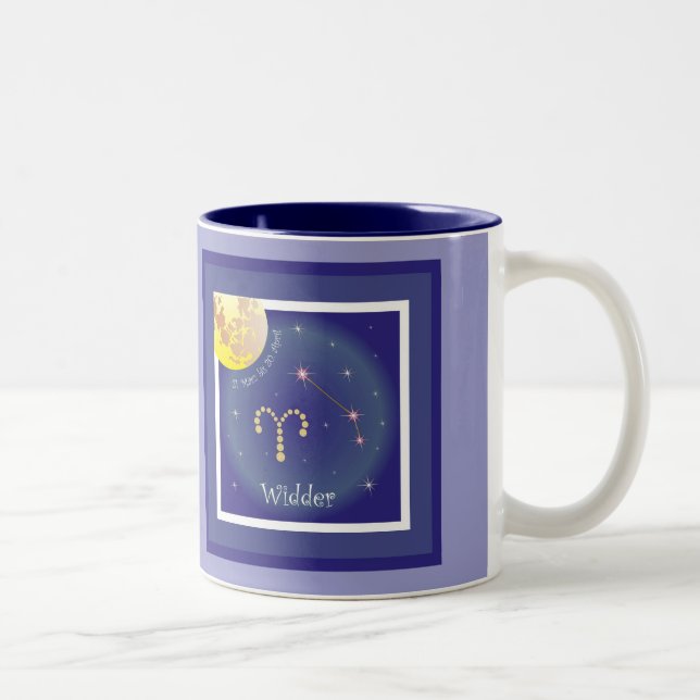 Caneca De Café Em Dois Tons Carneiro 21. Março até 20 abril taça (Direita)