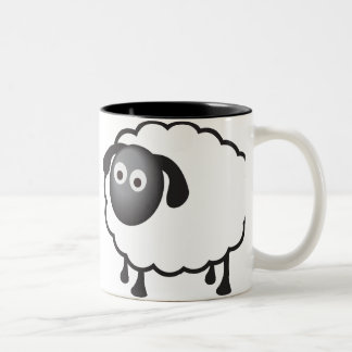 Caneca De Café Em Dois Tons Carneiros brancos