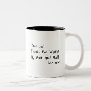 Caneca De Café Em Dois Tons Caro Pai Escritor de Digitalização Engraçado Café