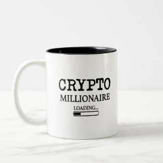 Caneca De Café Em Dois Tons Carregamento do Crypto Millionaire