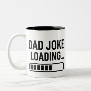 Caneca De Café Em Dois Tons Carregando Piada do pai... Design engraçado para P