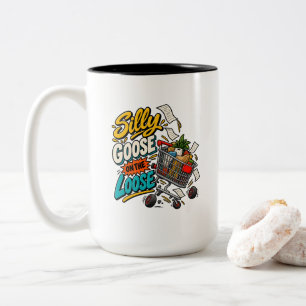 Caneca De Café Em Dois Tons Carrinho Solto e Bobalhão Caos à Solta