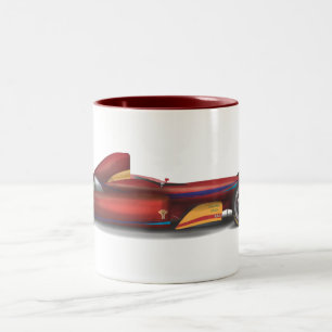 Caneca De Café Em Dois Tons Carro de Corrida