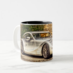 Caneca De Café Em Dois Tons Carro de esporte clássico prata