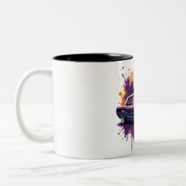 Caneca De Café Em Dois Tons Carro de Músculo Mustang Clássico