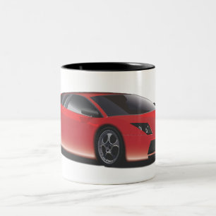Caneca De Café Em Dois Tons Carro desportivo