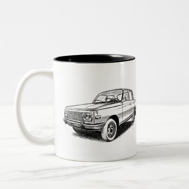 Caneca De Café Em Dois Tons Carro do Bloco Oriental Wartburg 353 (Esquerda)