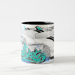 Caneca De Café Em Dois Tons Carro esportivo