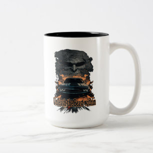 Caneca De Café Em Dois Tons Carro Muscular, Solte a Besta