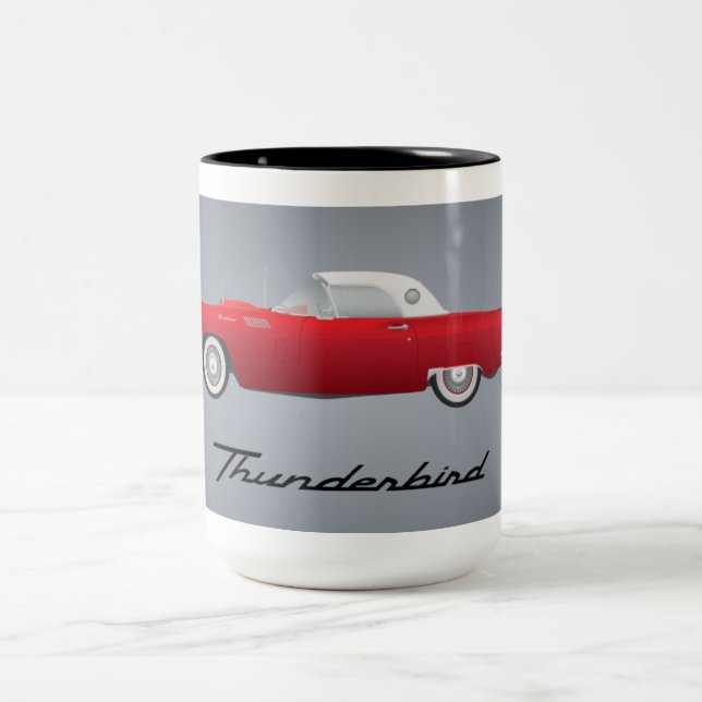 Caneca De Café Em Dois Tons Carro Thunderbird Clássico (Centro)