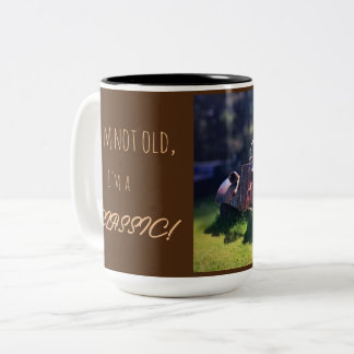 Caneca De Café Em Dois Tons Carro vintage Clássico Mug