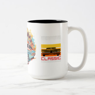 Caneca De Café Em Dois Tons Carros Clássicos