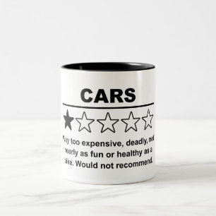 Caneca De Café Em Dois Tons Carros de uma estrela