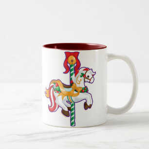 Caneca De Café Em Dois Tons Carrossel do Natal