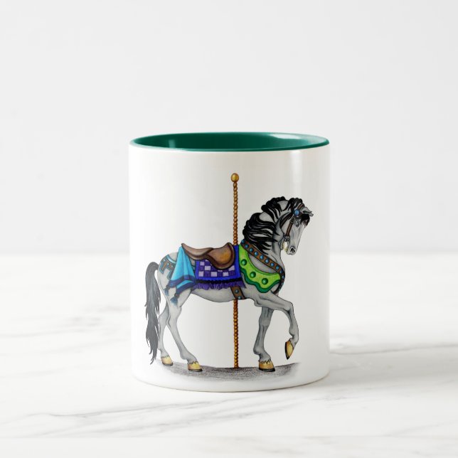 Caneca De Café Em Dois Tons Carrossel Horse (Centro)