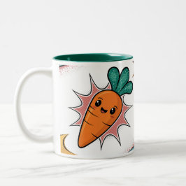 Caneca De Café Em Dois Tons Carrot Clássico Mug Duas Toneladas Verde Interior