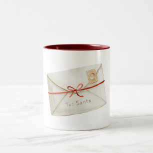 Caneca De Café Em Dois Tons Carta ao Papai Noel Natal