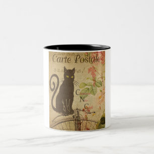 Caneca De Café Em Dois Tons Cartão postal francês Coffee Mug