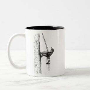 Caneca De Café Em Dois Tons Cartão Presente do Cirurgião Árvore Arborista A