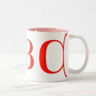 Caneca De Café Em Dois Tons Cartas ABC Mug