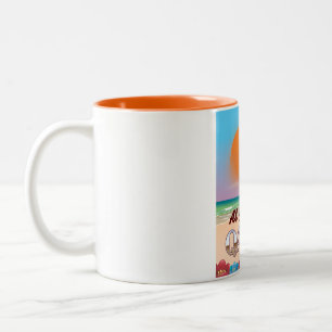 Caneca De Café Em Dois Tons Cartaz da praia Al Ghariya Qatar