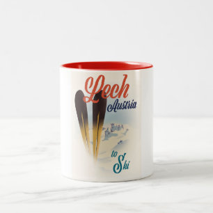 Caneca De Café Em Dois Tons Cartaz de esqui Lech Áustria