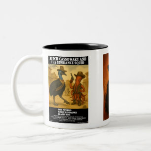 Caneca De Café Em Dois Tons Cartaz de Filme Western Paródia