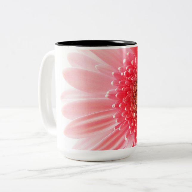 Caneca De Café Em Dois Tons Cartaz de Gerbera Daisy (Frente Esquerda)