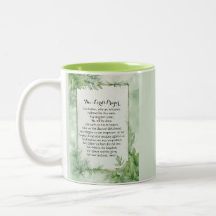 Caneca De Café Em Dois Tons Cartaz de Impressão Botânica em Aquarela do Pai No